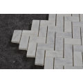 Qatar Style Herringbone Carrara White Marble Mosaic Backsplash Tile